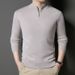Mittelgroßer und grüner Herren-Wollpullover, Thermopullover, Halbrollkragenpullover mit Reißverschluss, Strickpullover, Herrenbekleidung_voghion.com