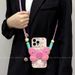 TechGlobe Zhao Lusi Same Style Pink Bow Back Clip Crossbody Suitable For IPhone 16 Pro Max 15 Phone Case 14_voghion.com