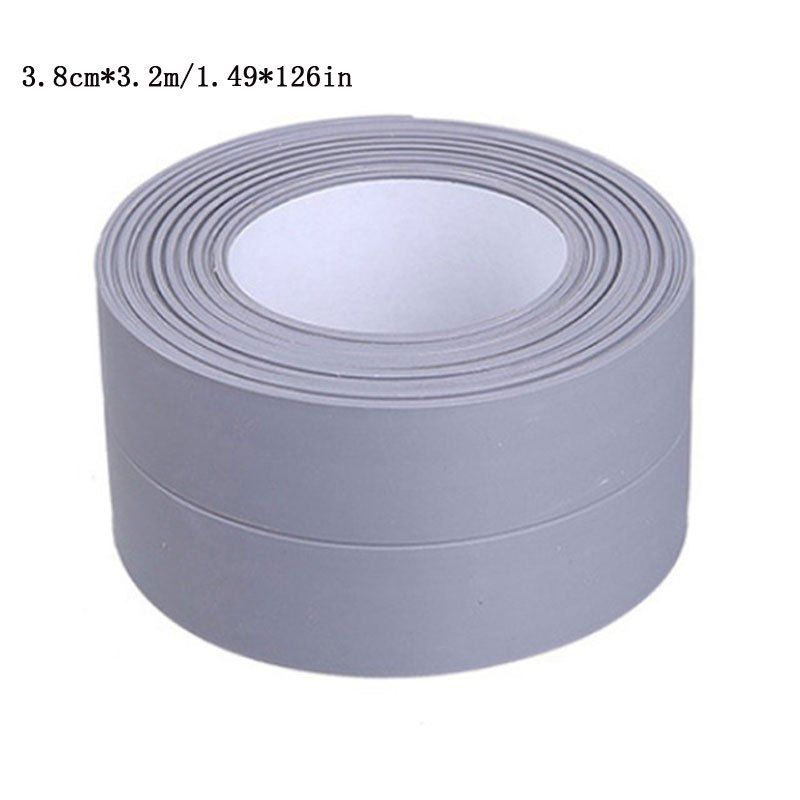1 Roll Waterproof Bathroom Shower Sink Sealing Tape - Self-Adhesive PVC Strip For Waterproofing Bathroom Walls, Sinks, Bathtubs, And Toilets - White -_voghion.com