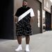 Men's Clothing Plus Size Summer T Shirt Shorts Suit Pattern 3D Digital Printing Casual Beach Pants Suit_voghion.com