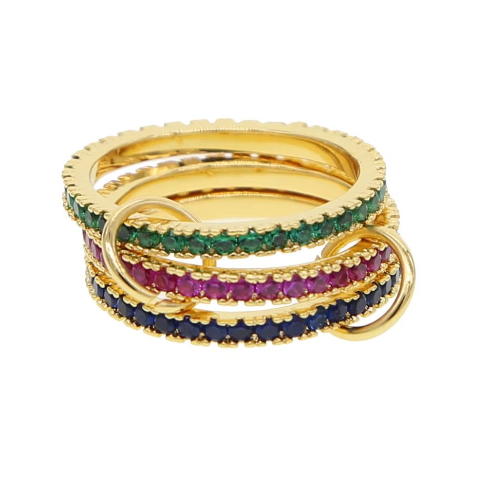 Nuovo set multi-pezzo di anelli da donna versatili e creativi di alta qualità con zirconi impilati_voghion.com