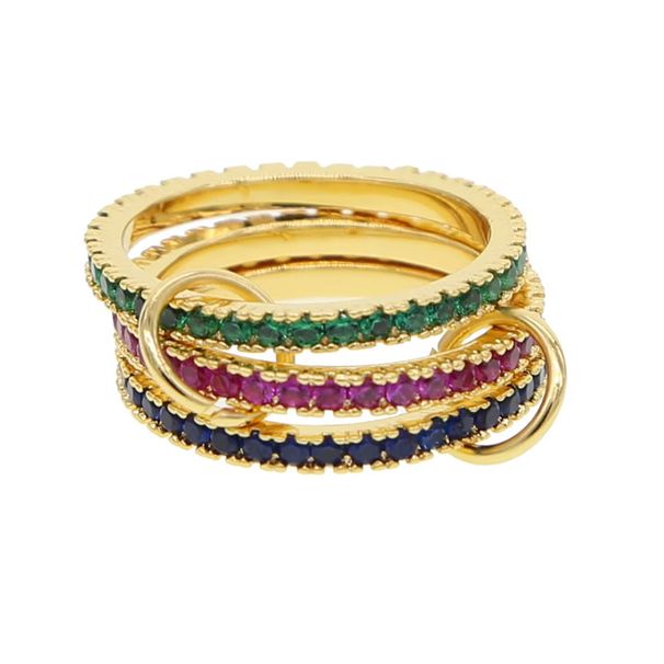 Nuovo set multi-pezzo di anelli da donna versatili e creativi di alta qualità con zirconi impilati_voghion.com