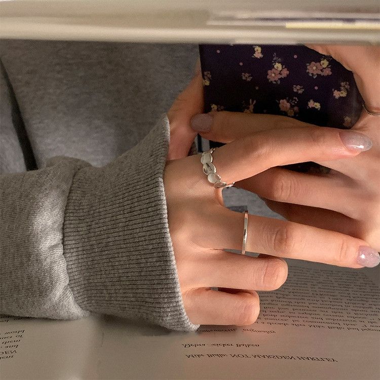 Bague coréenne pour femme, accessoire pour index rond en écailles de poisson, design de niche, empilable, simple_voghion.com