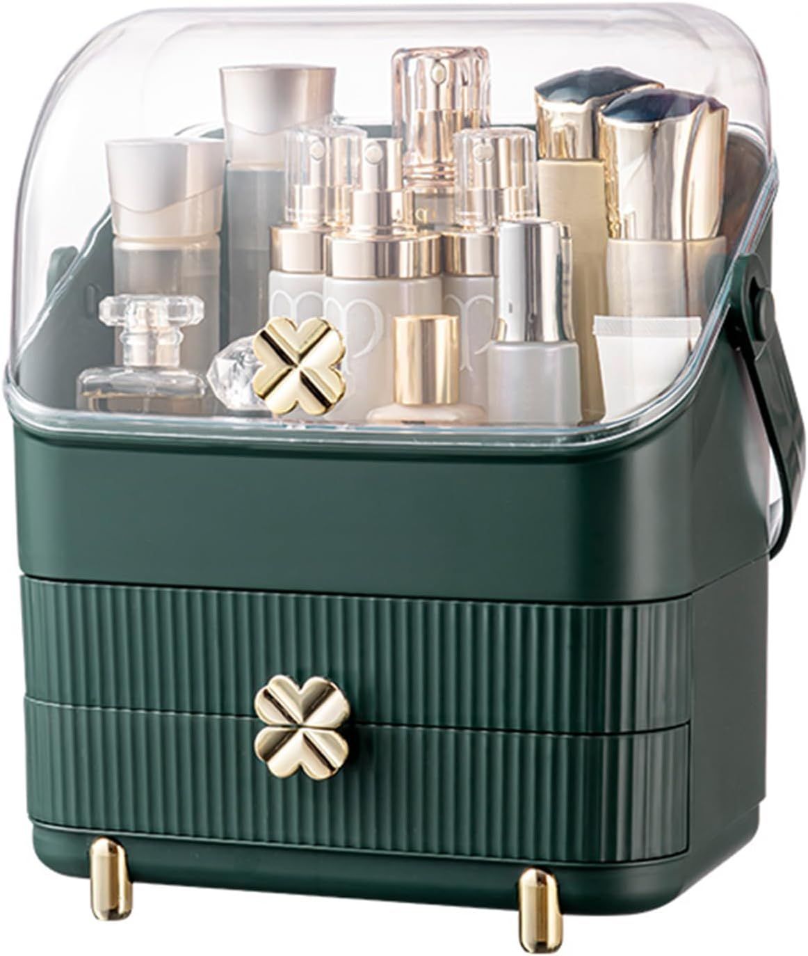 Organizzatore per la cura della pelle a 3 strati - 2 cassetti portatile_voghion.com