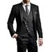 Men's Navy Groom's Jacket One Button Formal Business Suit Tuxedo_voghion.com