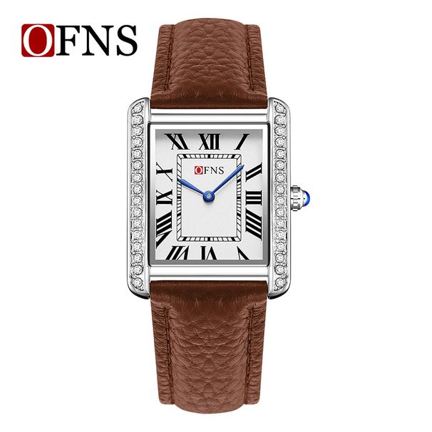 Couple's Minimalist Square Watch Set – Stainless Steel & Genuine Leather Straps, Japanese Quartz Movement, Water Resistant Quartz Watch_voghion.com