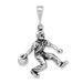 Sterling Silver Polished & Antiqued Bowling Charm_voghion.com