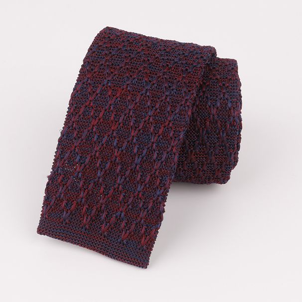 Cravatta in lana lavorata a maglia in stile coreano, con testa piatta, da 5 cm, per uomo, casual, versione stretta, lavabile, disponibile in magazzino_voghion.com