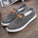 Męskie Slip On Canvas Flat Boat Yachting Deck Plimsoll Casual Pumps Shoes_voghion.com