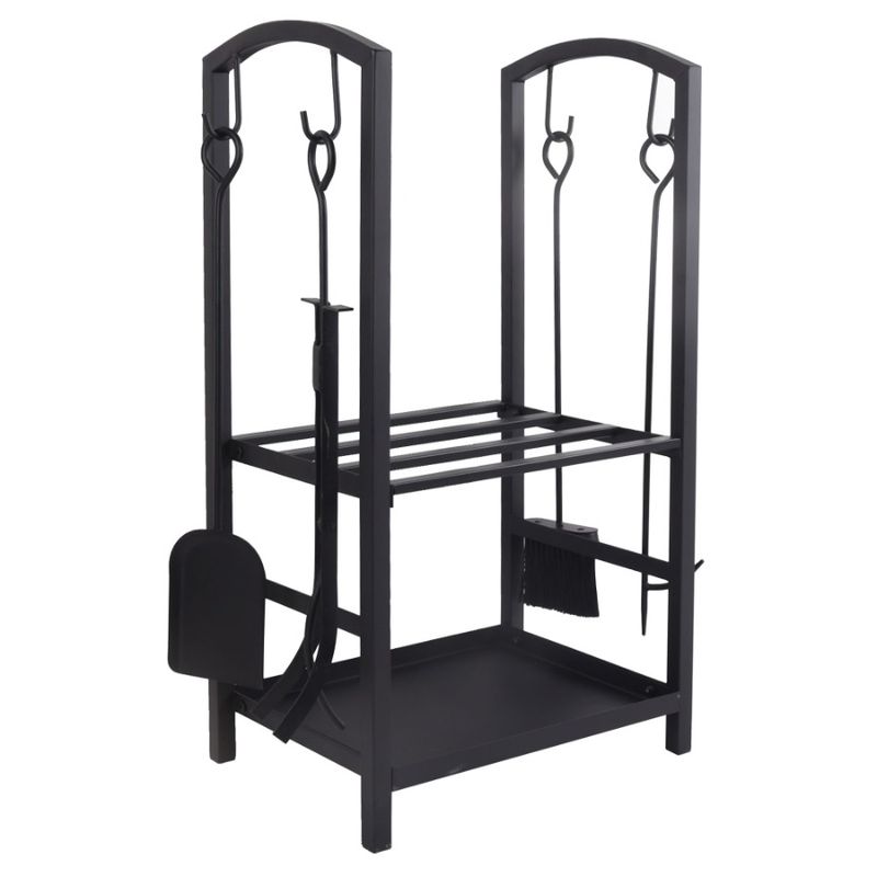 Stove Hook Fire Log Log Broom Rack Wood Rack Tools Wrought Large Holder Sh Fireplace With Holder Set Outdoor Firewood With Iron_voghion.com