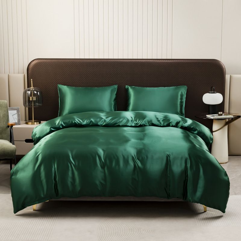 satin silk ice silk bed sheet set three or four piece set_voghion.com