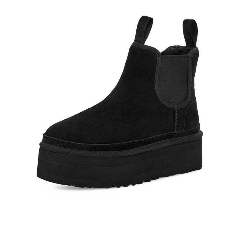 Dikke microvezel leren sneeuwlaarzen voor dames, nieuwe populaire katoenen schoenen plus fluwelen en verdikte dames koudebestendige en warme sneeuwlaarzen_voghion.com