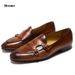 TerraStride MonkStrap Double Buckle Top Layer Cowhide Men's Slip-On Monk Shoes Handmade_voghion.com
