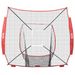 VEVOR 7x7 Ft Baseball Softball Practice Net, Portable Baseball Training Net For Hitting Batting Catching Pitching, Backstop Baseball Equipment Training Aids With Strike Zone_voghion.com