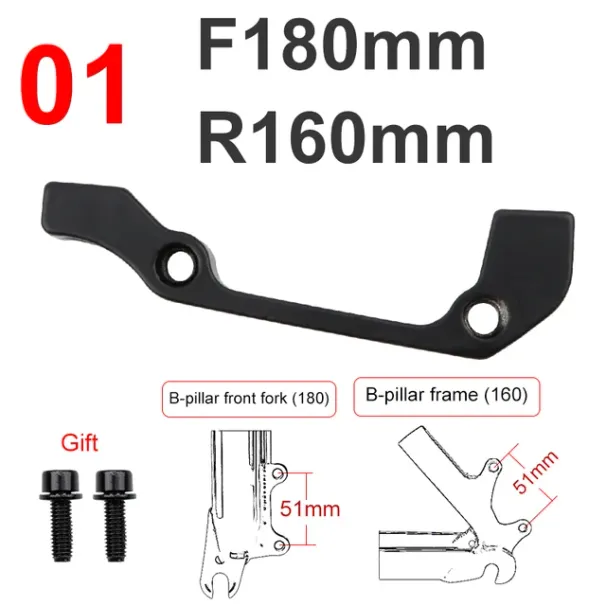 Velosipēda disku bremžu adapteris Mtb hidrauliskais suports nical adapteris Freno Disco velosipēds Freio Hidraulico rotors PM IS 160 180_voghion.com