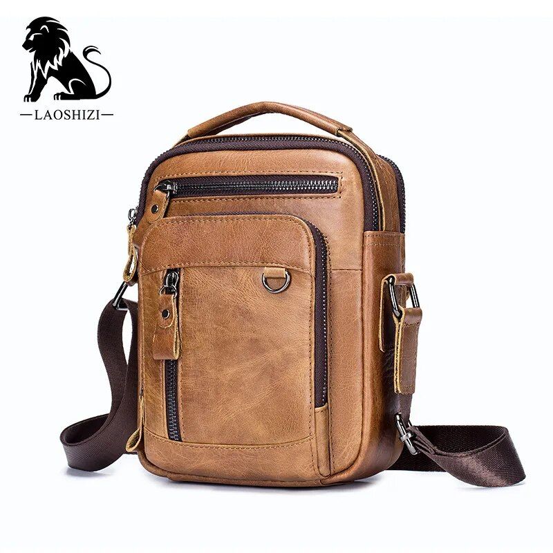 Brand 100% Genuine Leather Men's Shoulder Bags Messenger Bag for Men Crossbody Bags new Small Man Designer Handbag Bolso Male_voghion.com