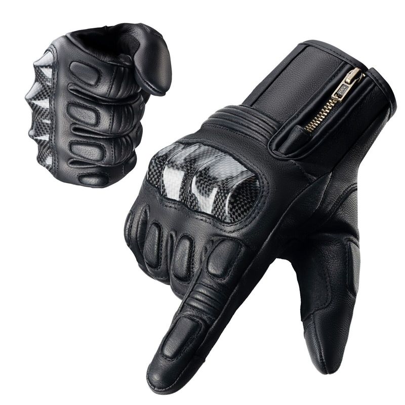 ROCKBROS skórzane rękawice motocyklowe z koziej skóry dla mężczyzn Rękawice z ekranem dotykowym M-XXL_voghion.com
