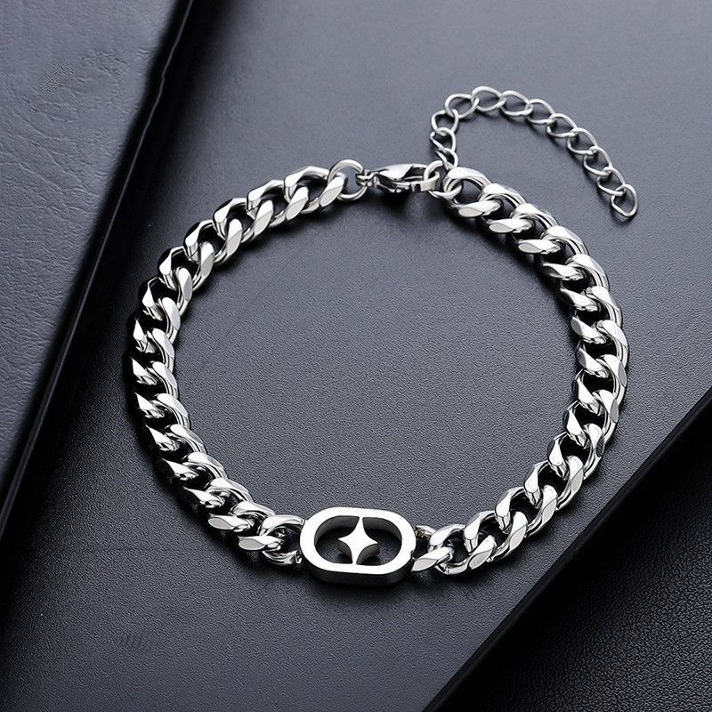 Starburst Cuban Bracelet For Men 2024 New High-end Non-fading Collarbone Chain Simple Versatile Accessory_voghion.com