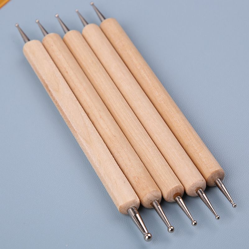  5 Stks/set Houten Aanwijspen Double Tip Stick Boor Pen_voghion.com
