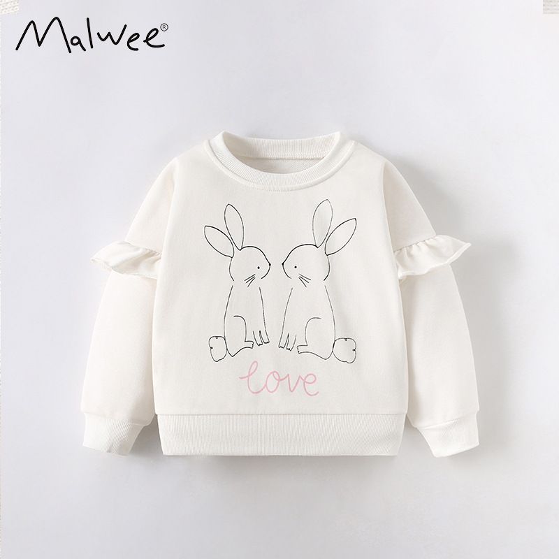 Malwee Sweatshirt Style Casual Fashionable Little Girls' Round Neck Autumn Outfit Children's Top_voghion.com