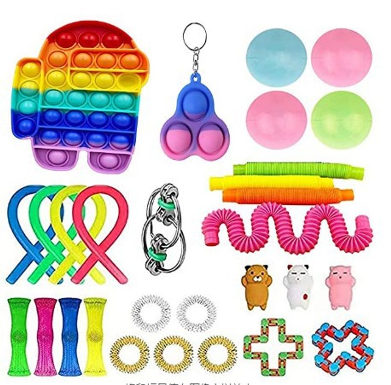 Release And Stress Relief Toy Set: Woven Net Squeeze Beans_voghion.com