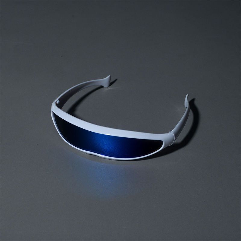 Cyberpunk Futuristic Rectangular One-piece Narrow Frame Ins Trendy Men's Hot Girl Hip-hop Laser Sunglasses_voghion.com