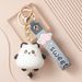 Cute Kitten Key Chain Exquisite Siamese Cat Car Chain Men's And Women's Cartoon Schoolbag Hanging Decoration Couple Net Red Key Ring_voghion.com