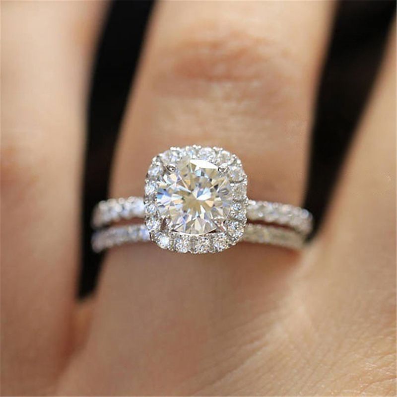 Cao Shi Accessories Hearts And Eight Arrows Micro Diamond Set For Women's Engagement Wedding Ring_voghion.com