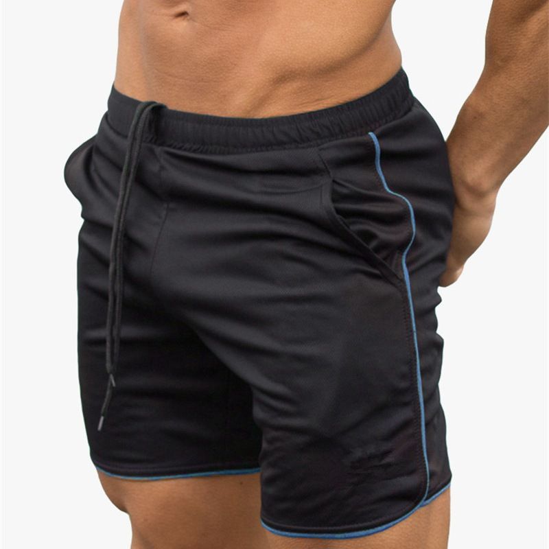Muscle Brothers Pantaloncini da uomo estivi ad asciugatura rapida Tinta unita Sport Fitness Capris Pantaloni da spiaggia_voghion.com