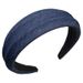 Elegant Denim Wide Headband For Women 2025 New Style Hairband High Crown Fashion Clip Hair Accessory_voghion.com