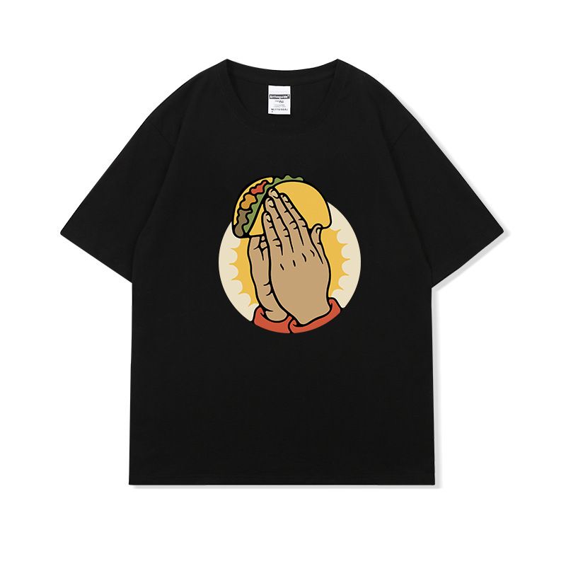 T-shirt da uomo semplice e casual, con maniche corte, ampia, oversize, girocollo, scollo piccolo, cotone Ure_voghion.com