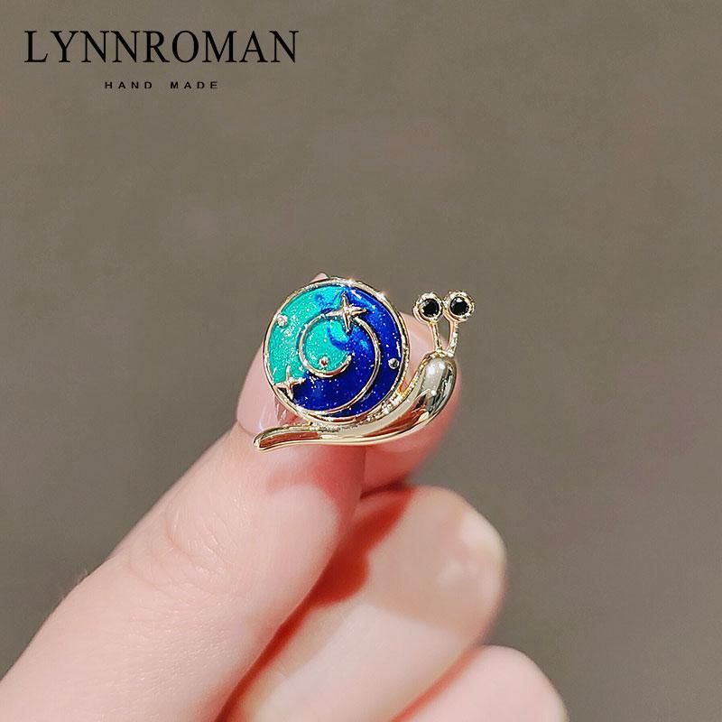 Planet Series Snail Brooch Trendy Personality Collar Pin Anti-Exposure Button Badge Fixed Clothing_voghion.com