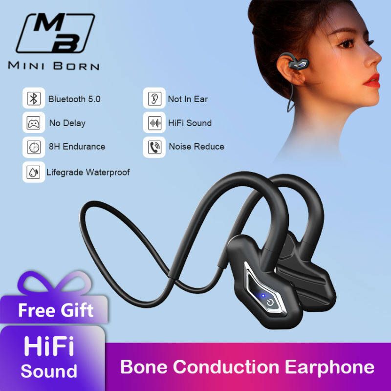 2024 Bezdrátová sluchátka Bone Conduction Bluetooth sluchátka s pamětí 14G Dlouhá pohotovostní vodotěsná sluchátka do uší Sluchátka do uší HD Stereo Headset Sw_voghion.com