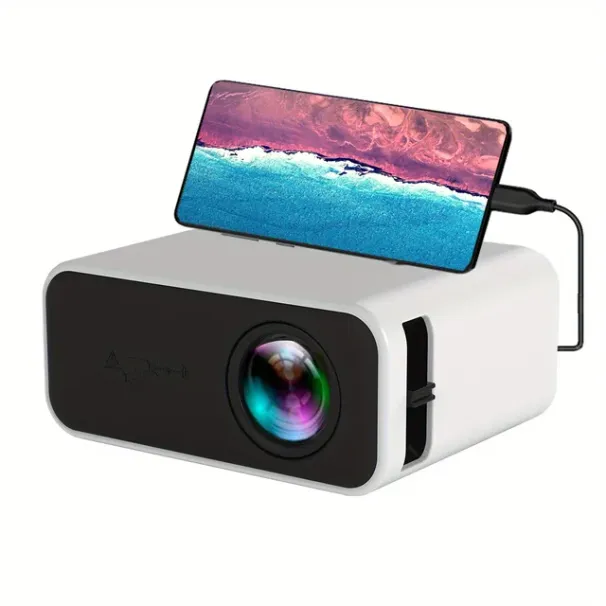 YT500 LED Mobile Video Mini Home Theater Media Player Kids Gift Cinema Wired Mulitscreen Projector For Iphone Android_voghion.com