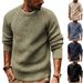 Men's Chunky Knit Sweater – Oversized Winter Pullover With Color-Block Design For Streetwear & Casual Wear_voghion.com