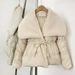 "Women's Slim-Fit Lamb Wool & Down Jacket – Winter Lace-Trimmed Coat (One Size, White/Black/Brown)"_voghion.com