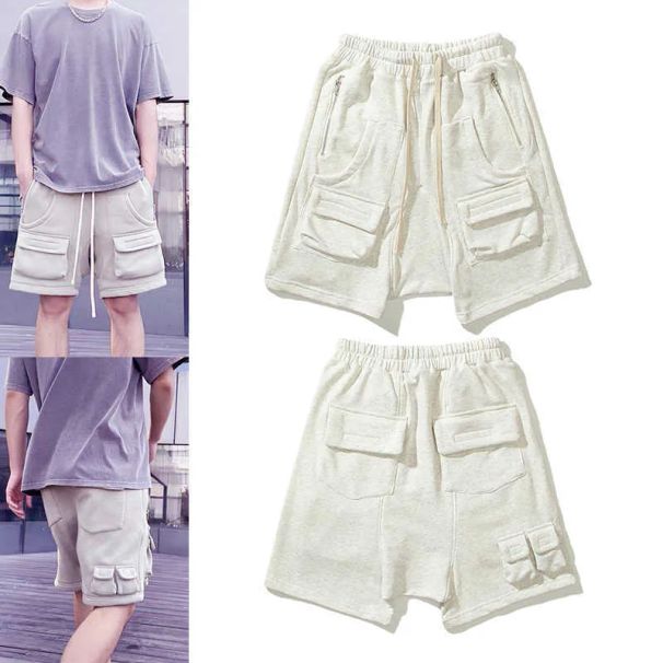 Men's High Quality Far Archive Multi-pocket Functional Casual Drawstring Men Trendy Fashion Shorts T221129_voghion.com