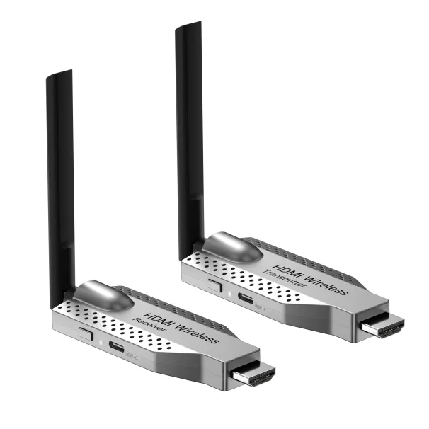 Adattatore trasmettitore e ricevitore audio video wireless compatibile con HDMI 5G 100M 1080P 60Hz per collegare lo schermo del PC al proiettore_voghion.com