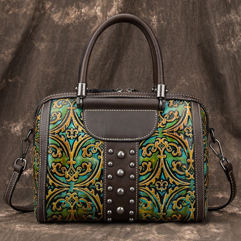 Genuine leather handbag, fashionable, simple and versatile women's single shoulder layer cowhide crossbody bag_voghion.com
