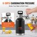 Display Growler R Growler a fusto pressurizzato con mini growler per birra, sistema in acciaio inox a pressione CO2 da 4 litri, fusto da 128 once, spina per birra in acciaio 304_voghion.com