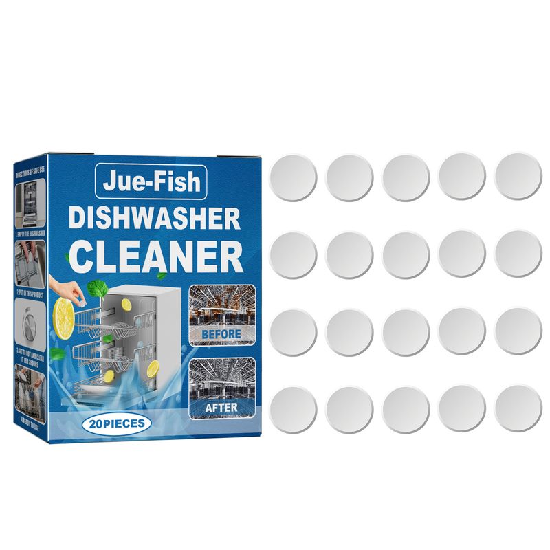 Jue-Fish Removal Oil Stain Scale Dishwasher Cleaning Special Maintenance Tablets_voghion.com