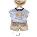 Jungen Sommer 2024 Neue Modische Baby Casual Rundhals Delphin Brief Kurzarm Zwei Stück Set_voghion.com