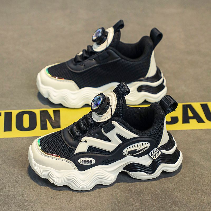 Autumn New Mesh Breathable Rotating Buckle Children's Sports and Leisure Shoes_voghion.com