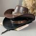 New Arrivals Western Cowboy Hat Rivet Jazzs Girl Costume Cosplay Cap Ornament Household Supplies for Female Teenager_voghion.com
