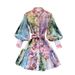 Women's Ins Lazy Holiday Style Loose Chiffon Printed Ruffled Pleated Dress With Large Hem_voghion.com