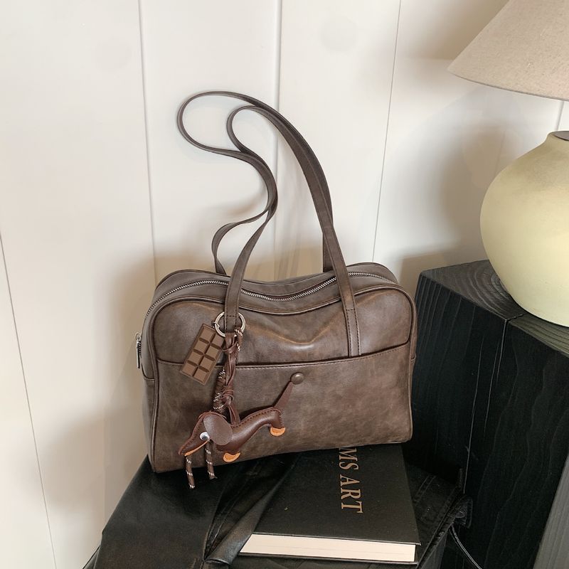Ins Fashion Borsa a tracolla singola semplice e nuova da donna, grande capacità, sotto le ascelle_voghion.com