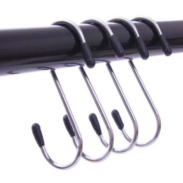 Rustfritt stål S-type krok kjøkkendørkrok sømløs krok metallkrok 4-pakning på lager_voghion.com