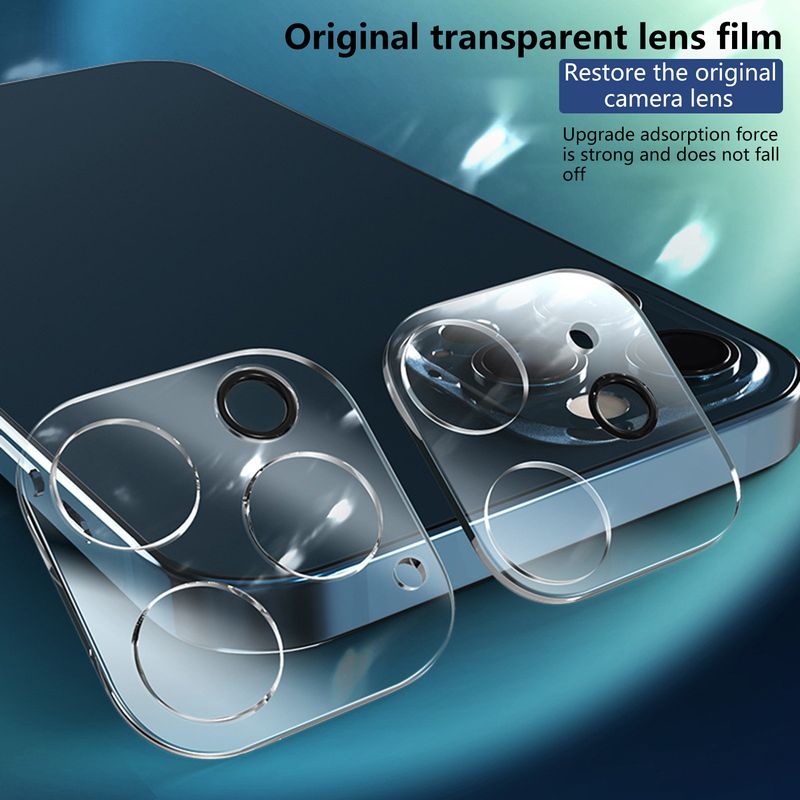Kunjiuyou Tempered Glass Camera Lens Protector Practical Anti-shock Camera Lens Cover for iPhone 13mini/13/13 Pro/13 Pro Max- for iPhone 11_voghion.com