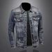 Suitable For All Seasons Style Denim For Men Spring And Autumn Turn-down Collar Jacket Biker Men's High Street Cool Top Trendy_voghion.com