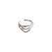 Korean niche design open ring personality stacking open ring female 2023 new irregular index finger ring_voghion.com